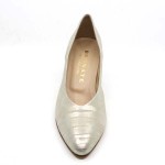 Brunate pump in beige/goud nubuck 70276